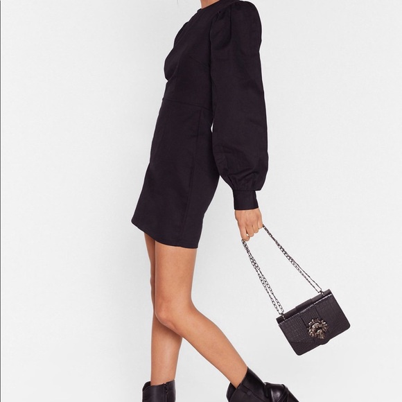 NASTY GAL Long puff sleeve mini dress - Picture 3 of 6